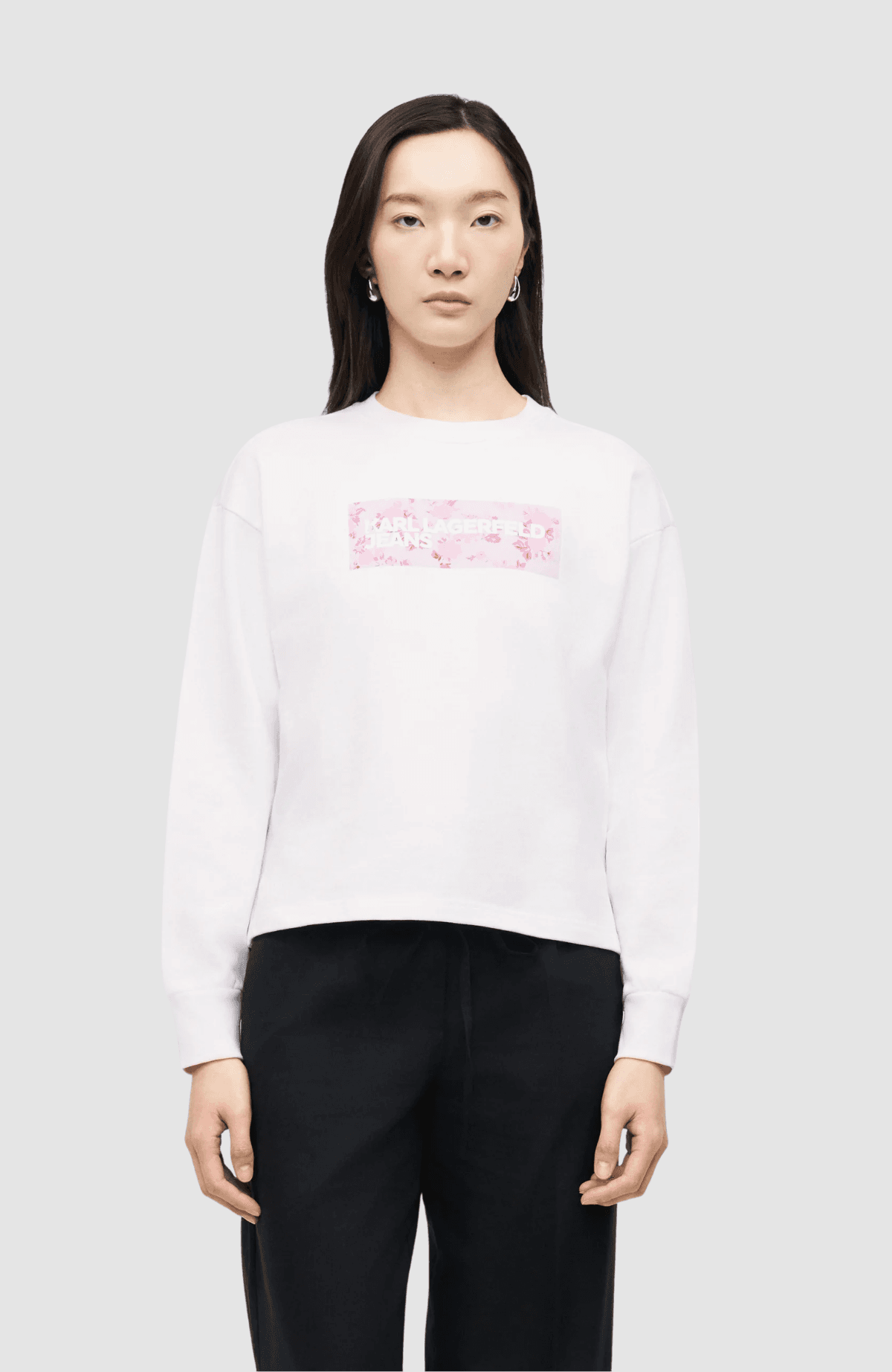 KLJ Reg  Floral Logo Sweat