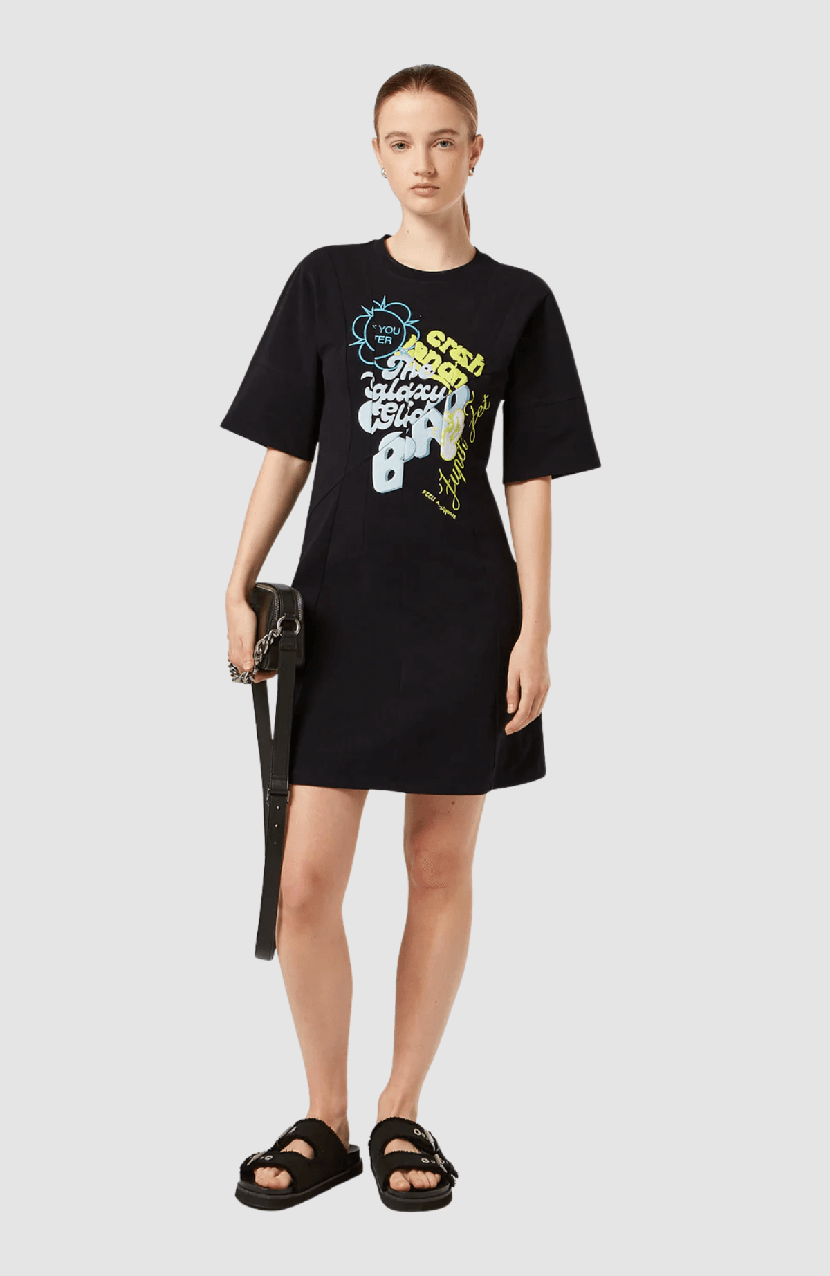 Artwork jersey t-shirt dress