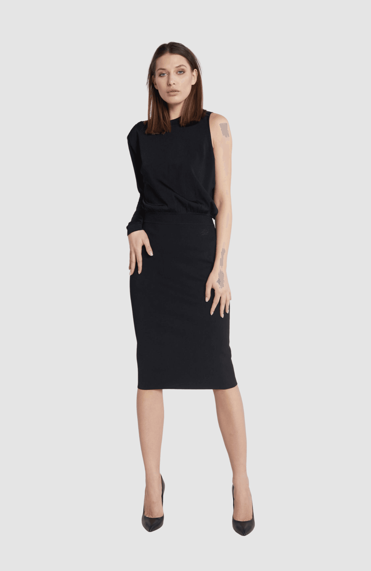 Asymmetric Knit Dress