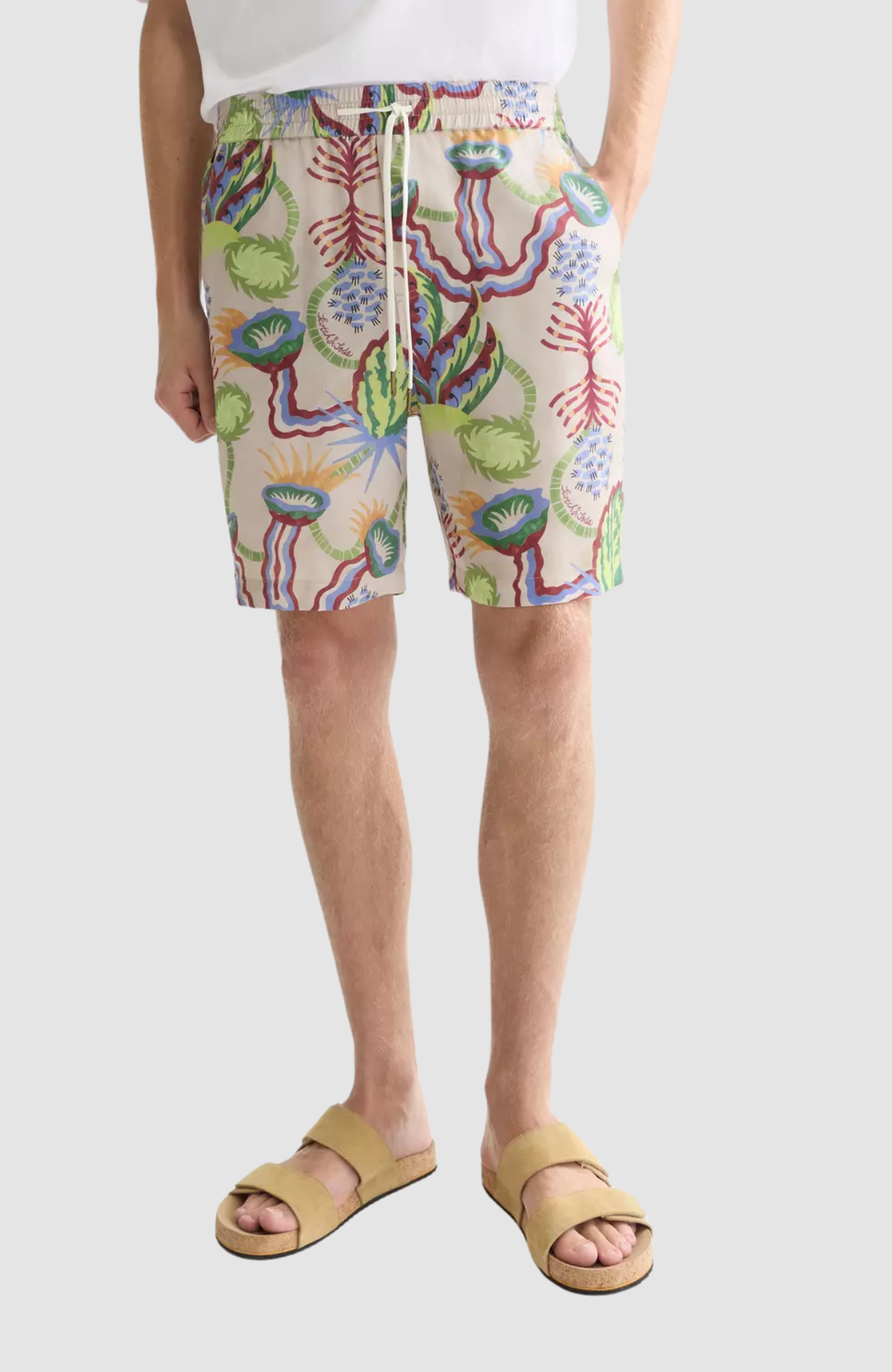 Fave printed tencel relaxedfit bermuda shorts