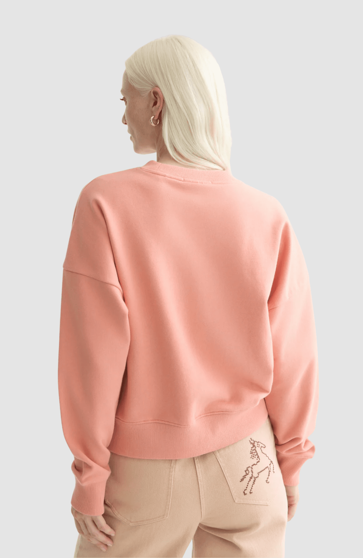 Embroidered logo relaxed fit sweatshirt