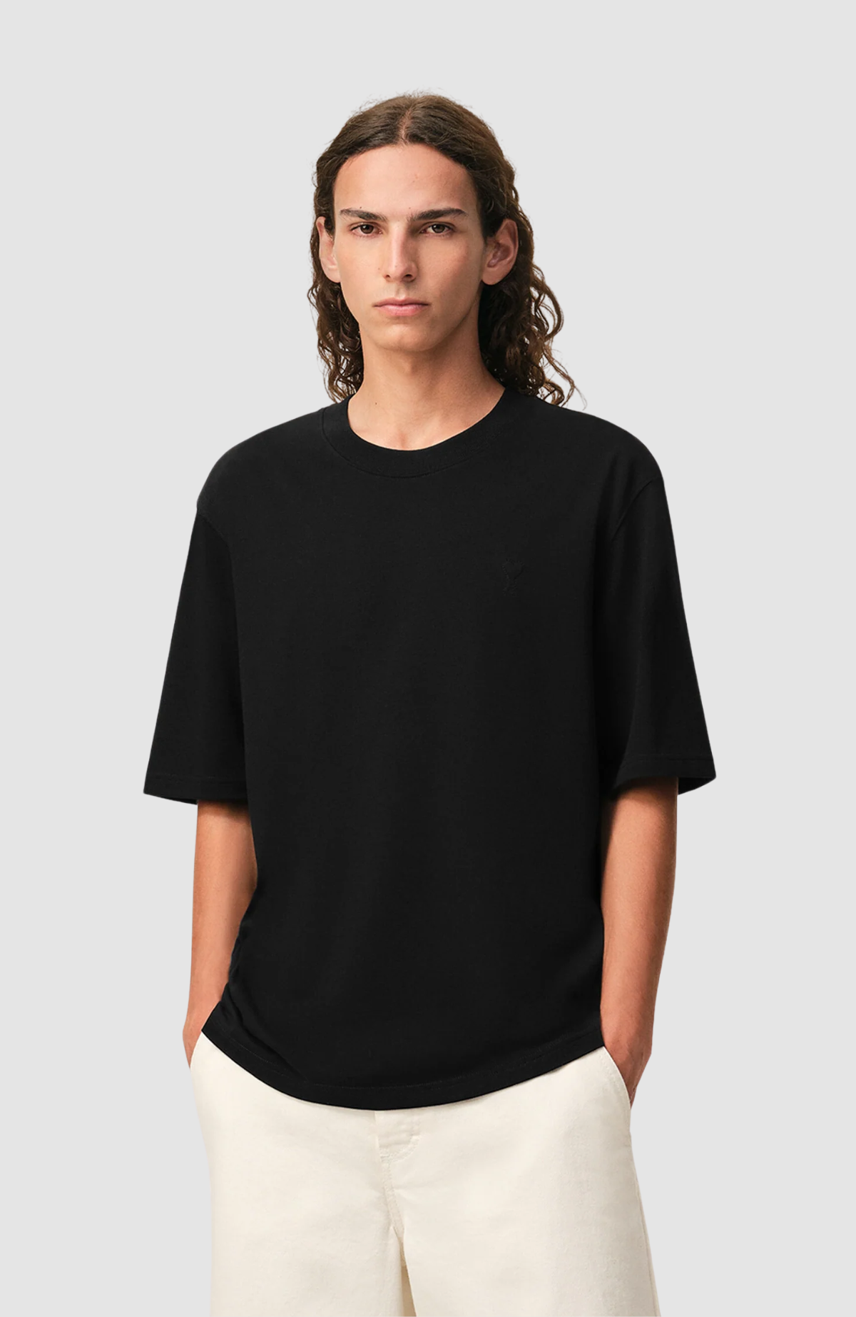 TSHIRT WITH TONAL EMBOSSED AMI DE COEUR