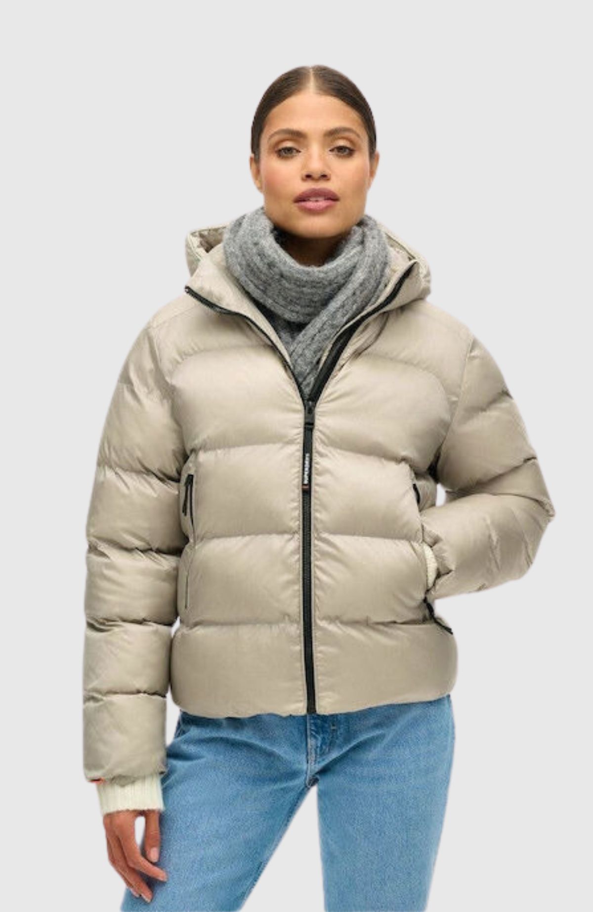 Hooded Luxe Sports Puffer