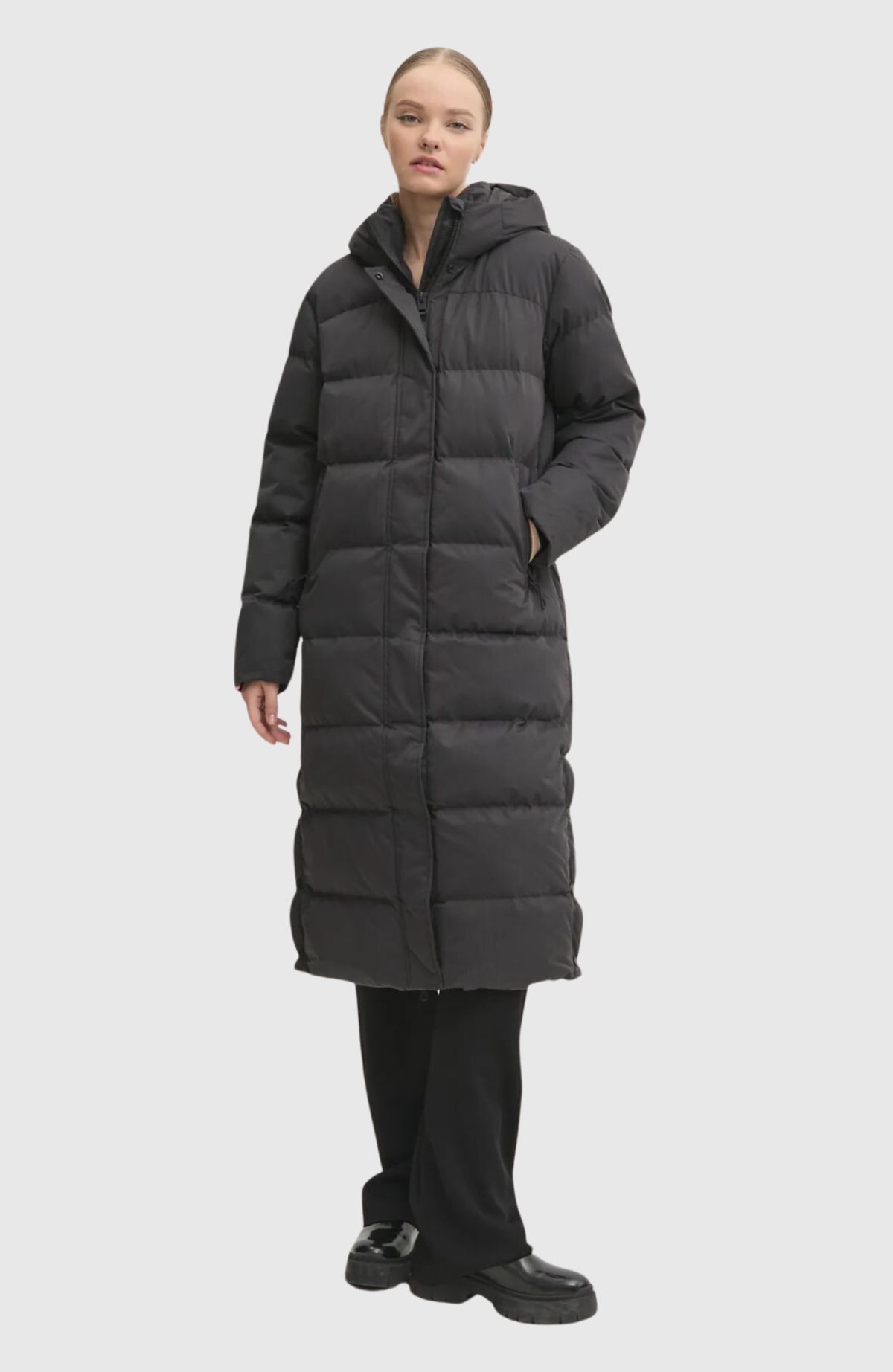 Microfibre Longline Puffer Jkt