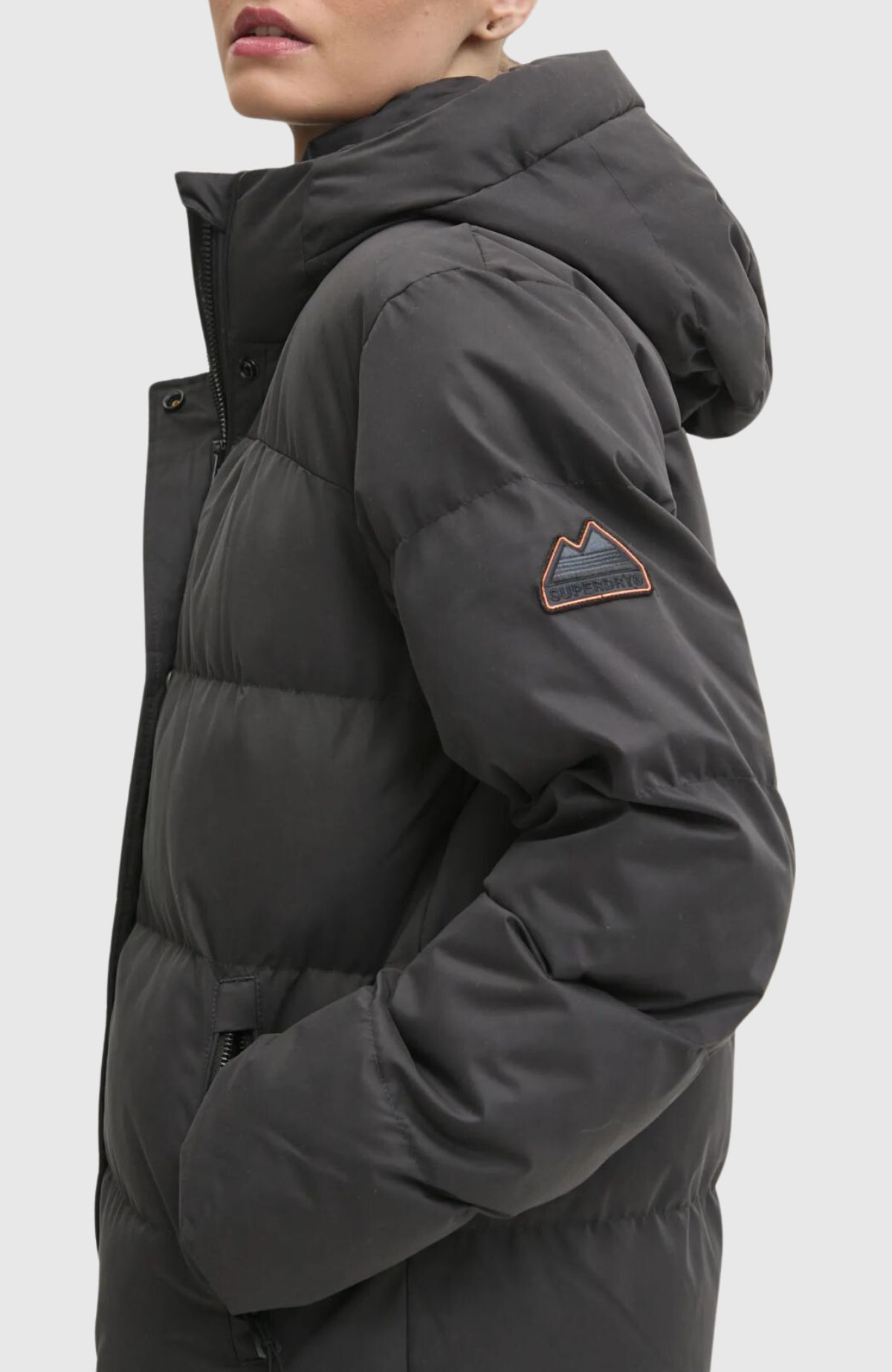 Microfibre Longline Puffer Jkt