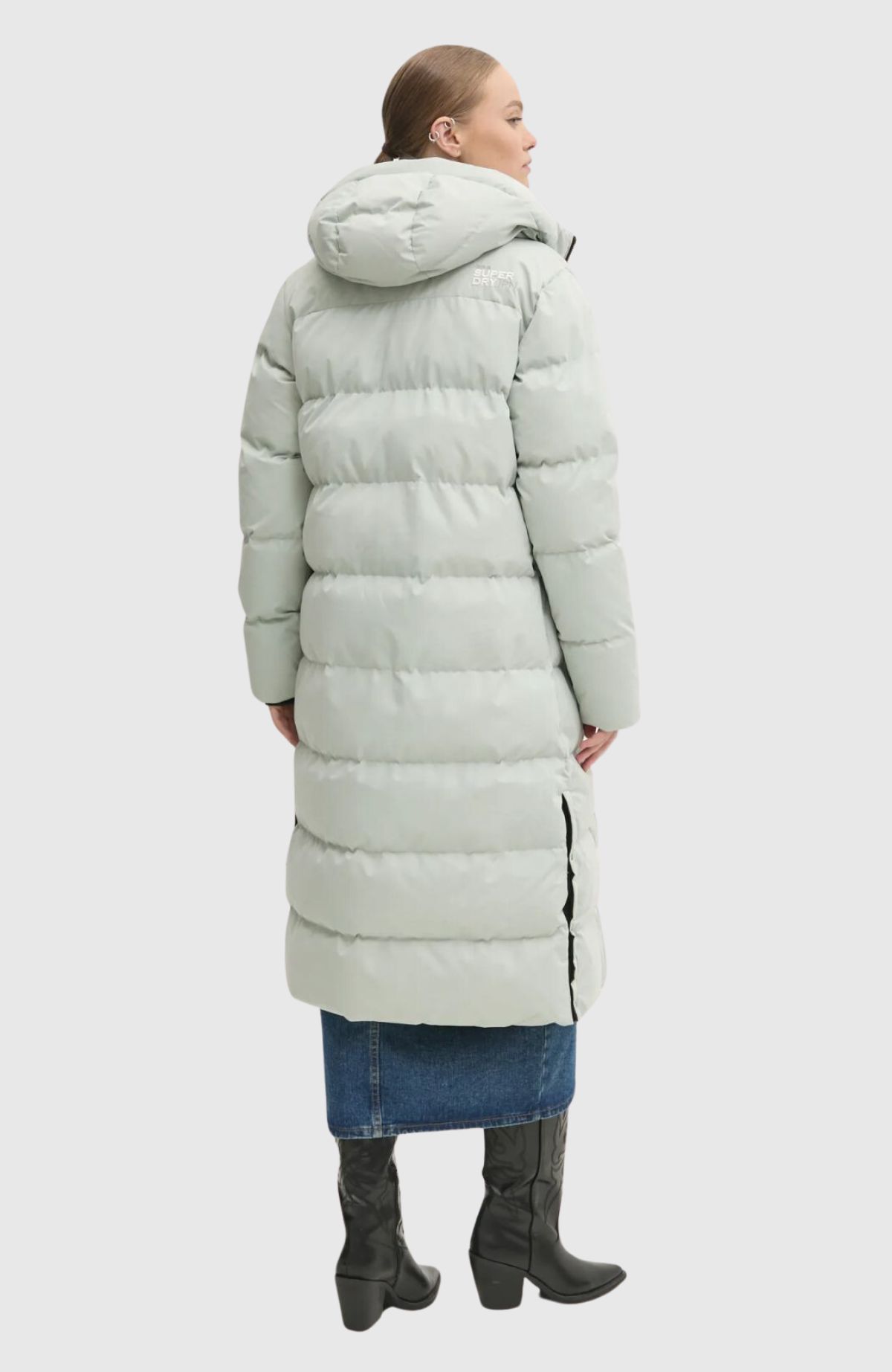 Microfibre Longline Puffer Jkt