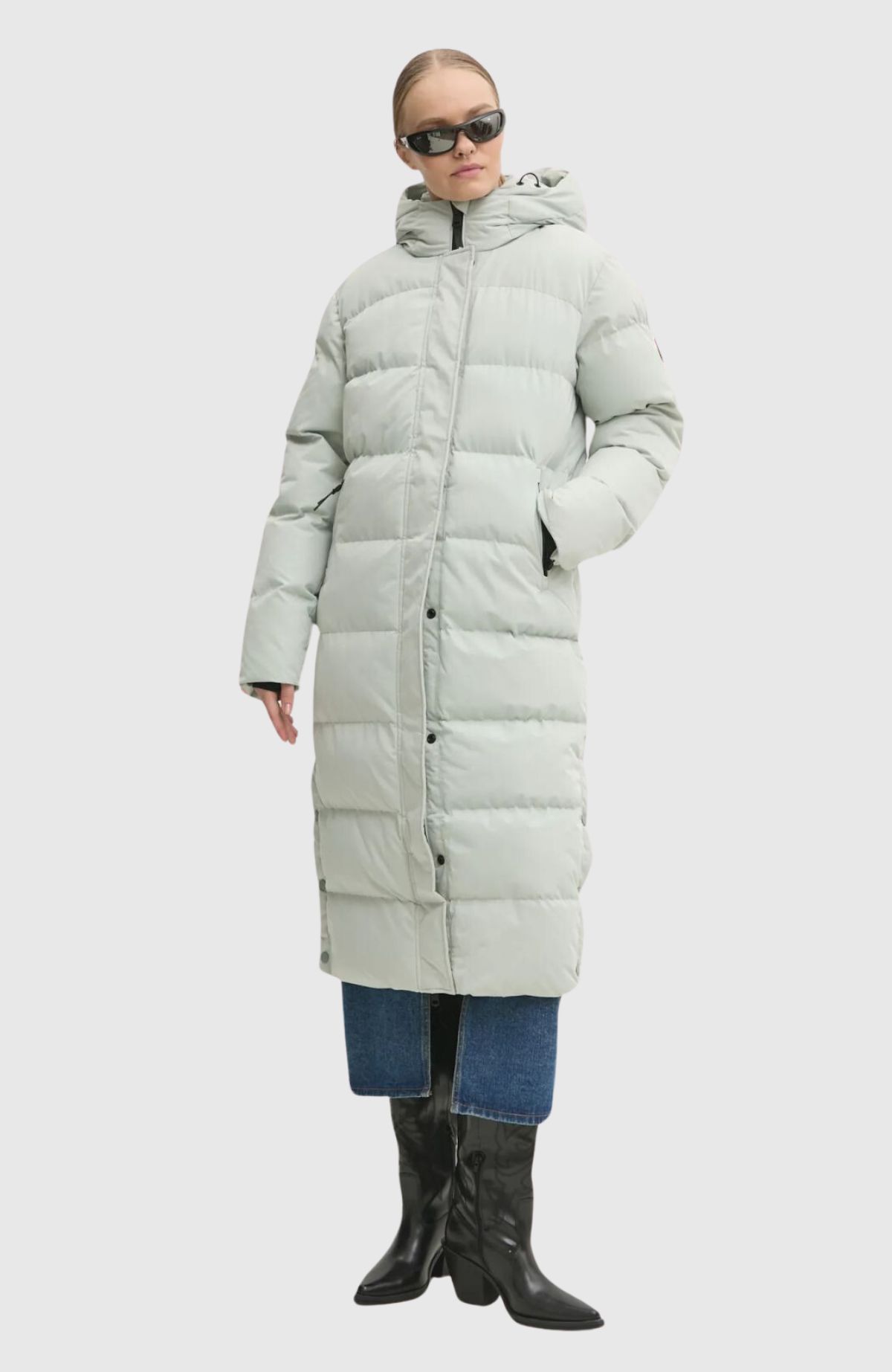 Microfibre Longline Puffer Jkt