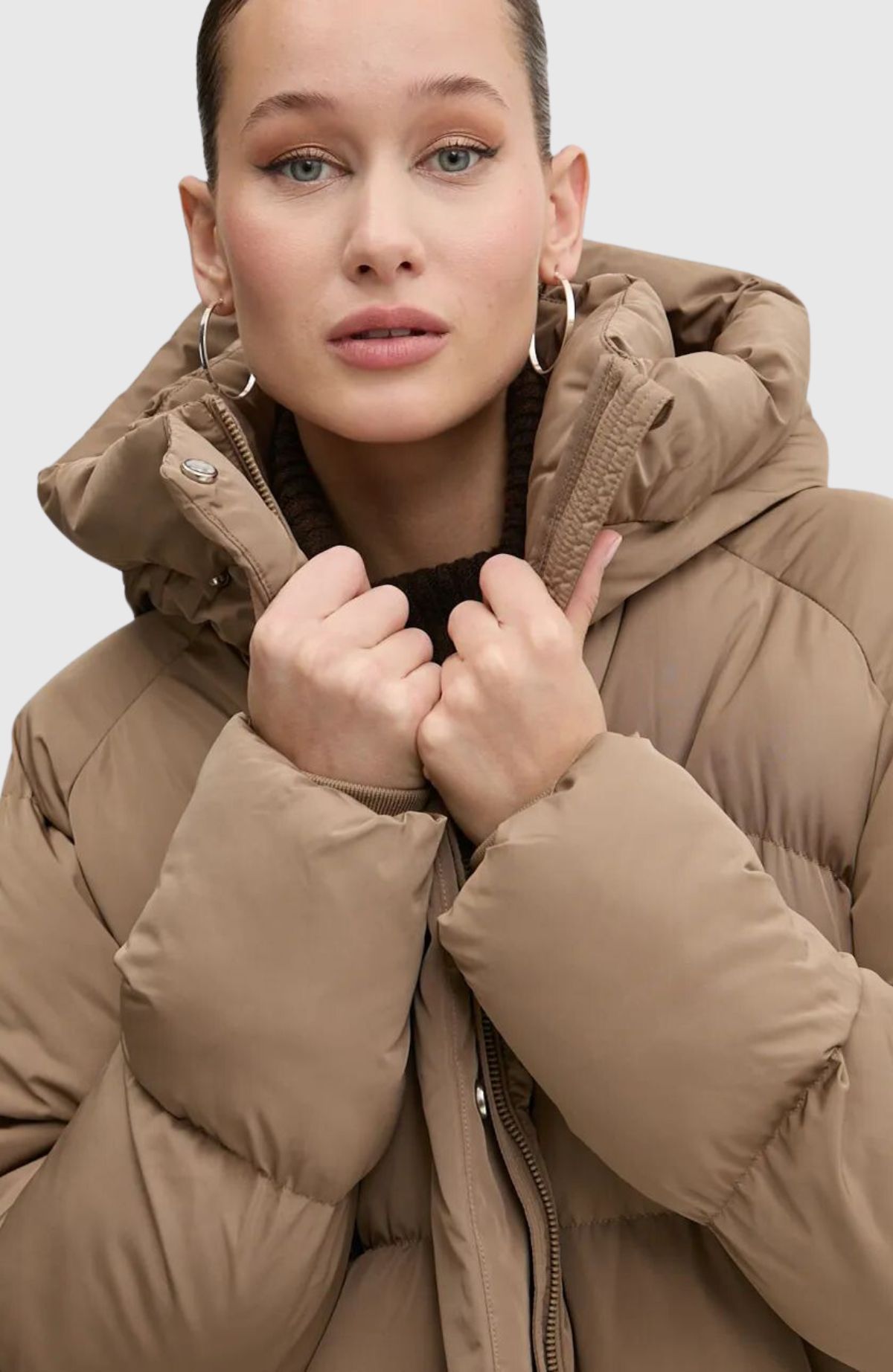 Longline Hooded Puffer Jacket