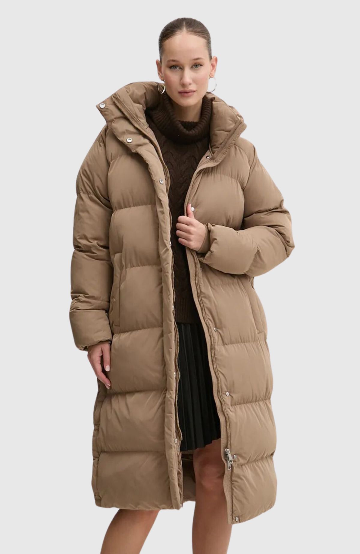 Longline Hooded Puffer Jacket