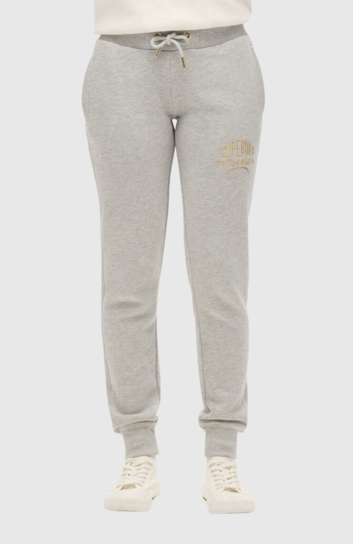 Luxe Metallic Logo Slim Jogger