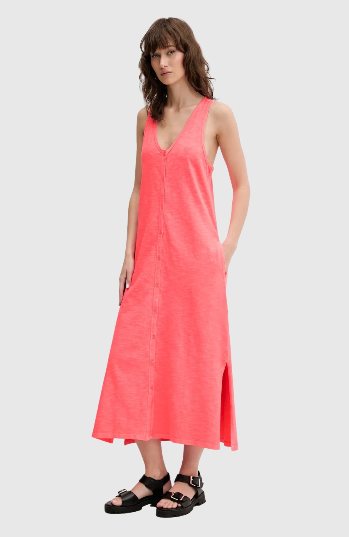 Beach Jersey Vest Midi Dress