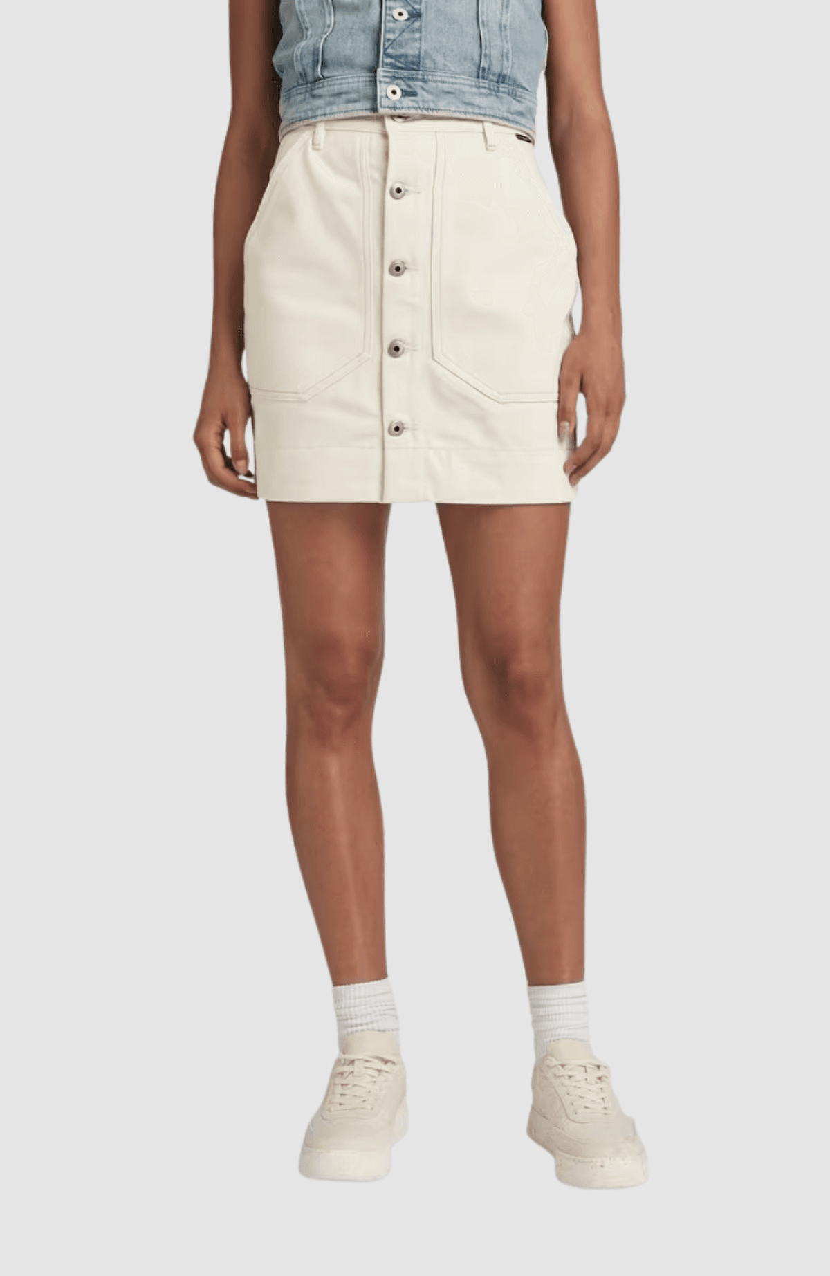 Workwear Button Skirt