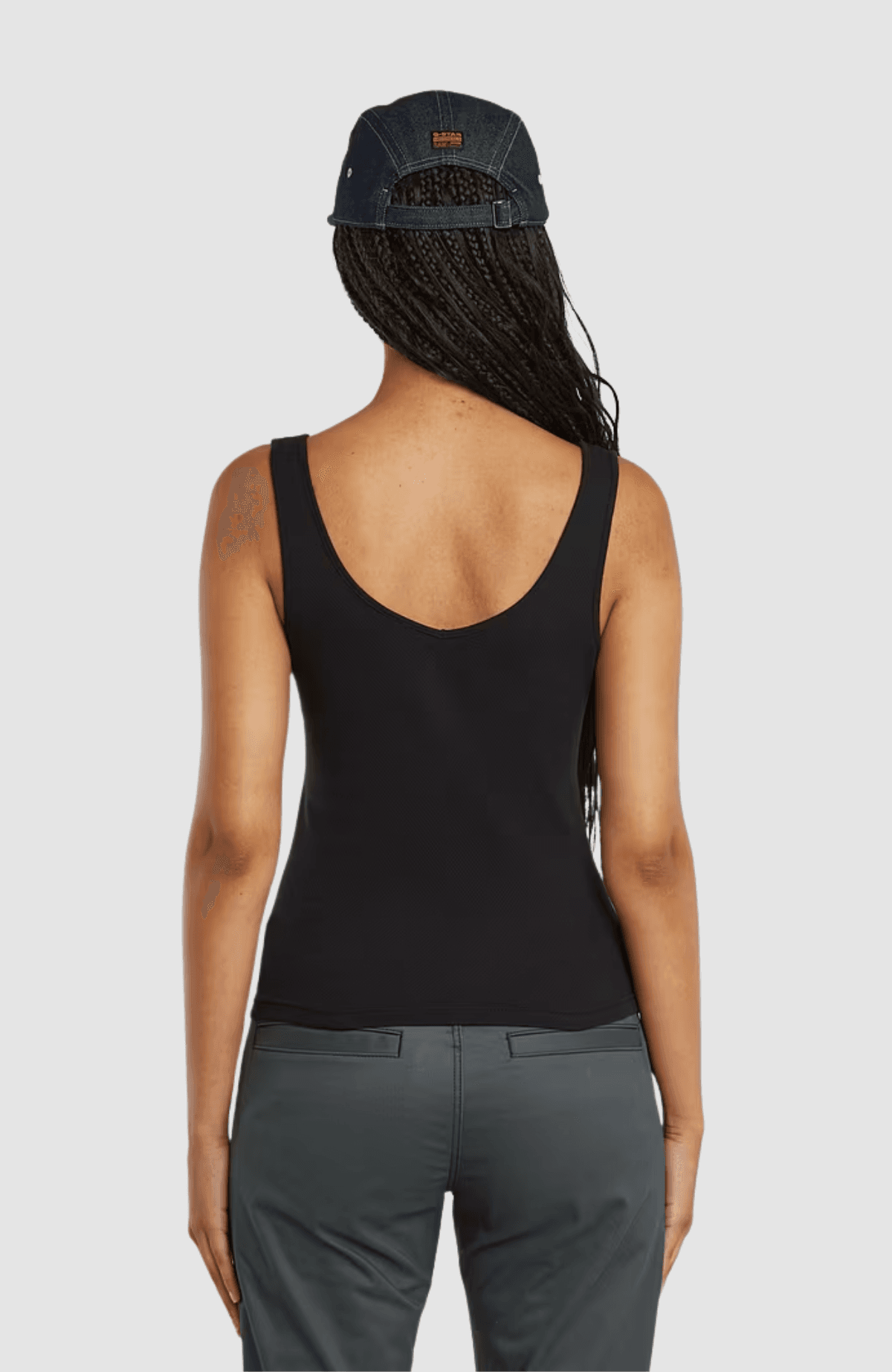 Asymmetrical Zip Slim Tank Top Wmn