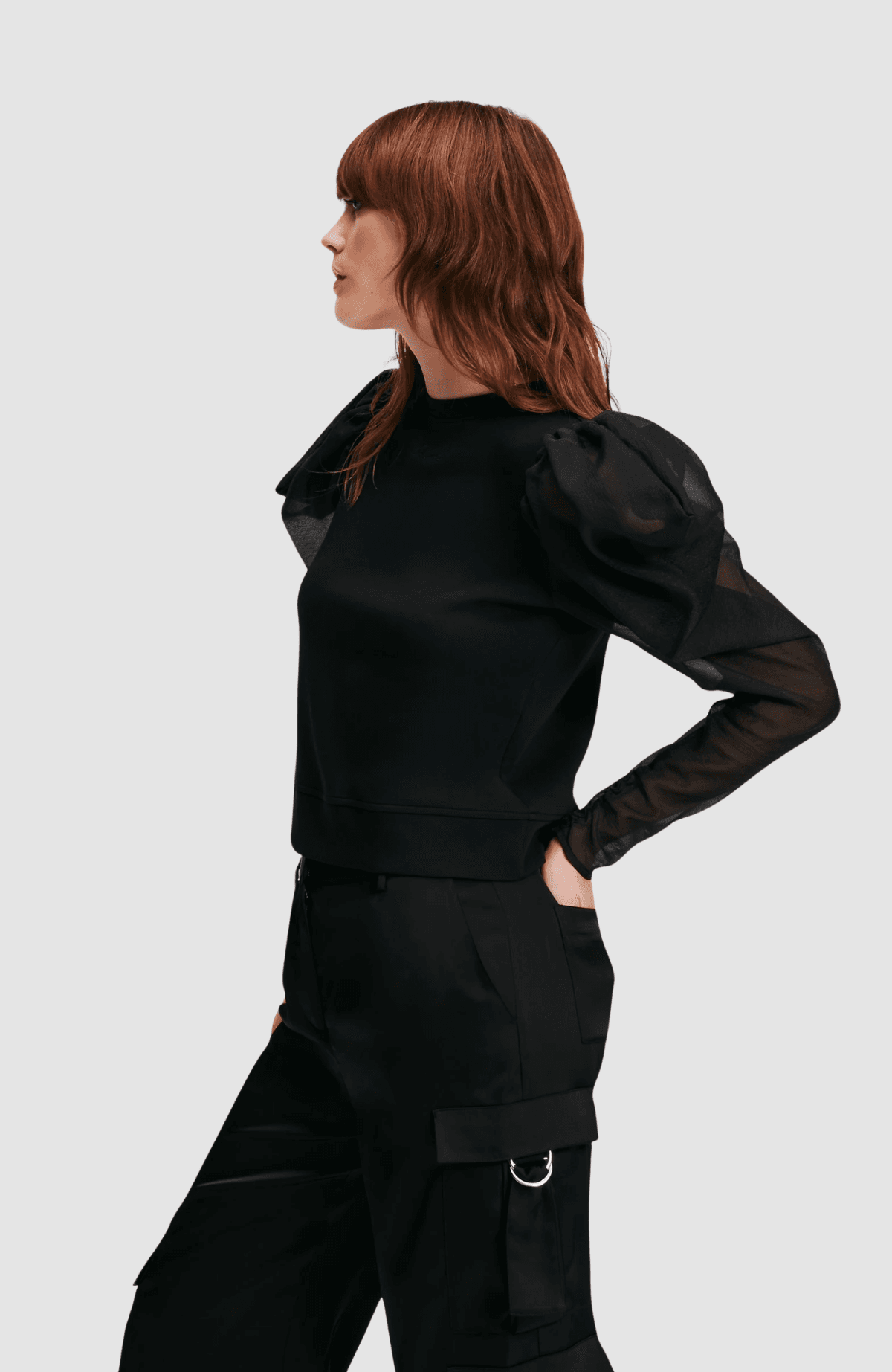 Fabric Mix Sweatshirt