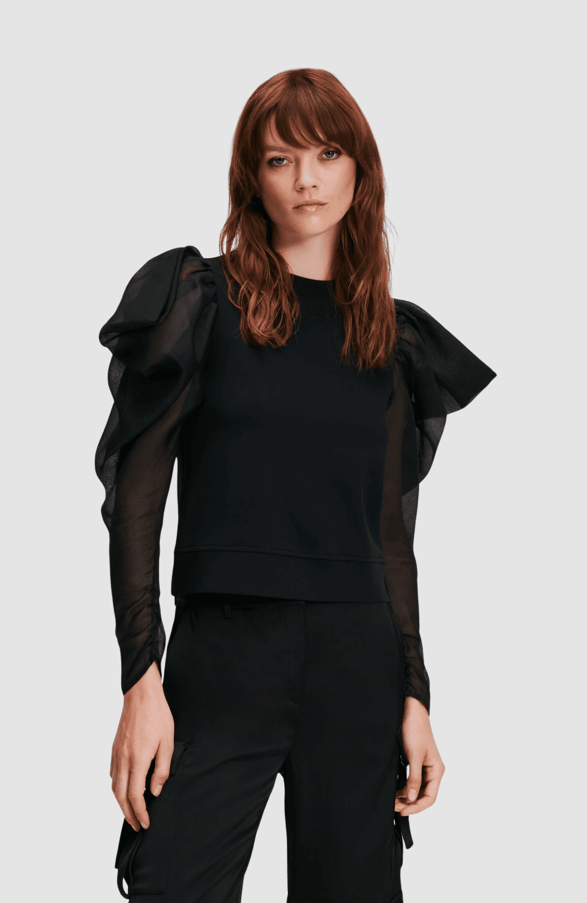 Fabric Mix Sweatshirt