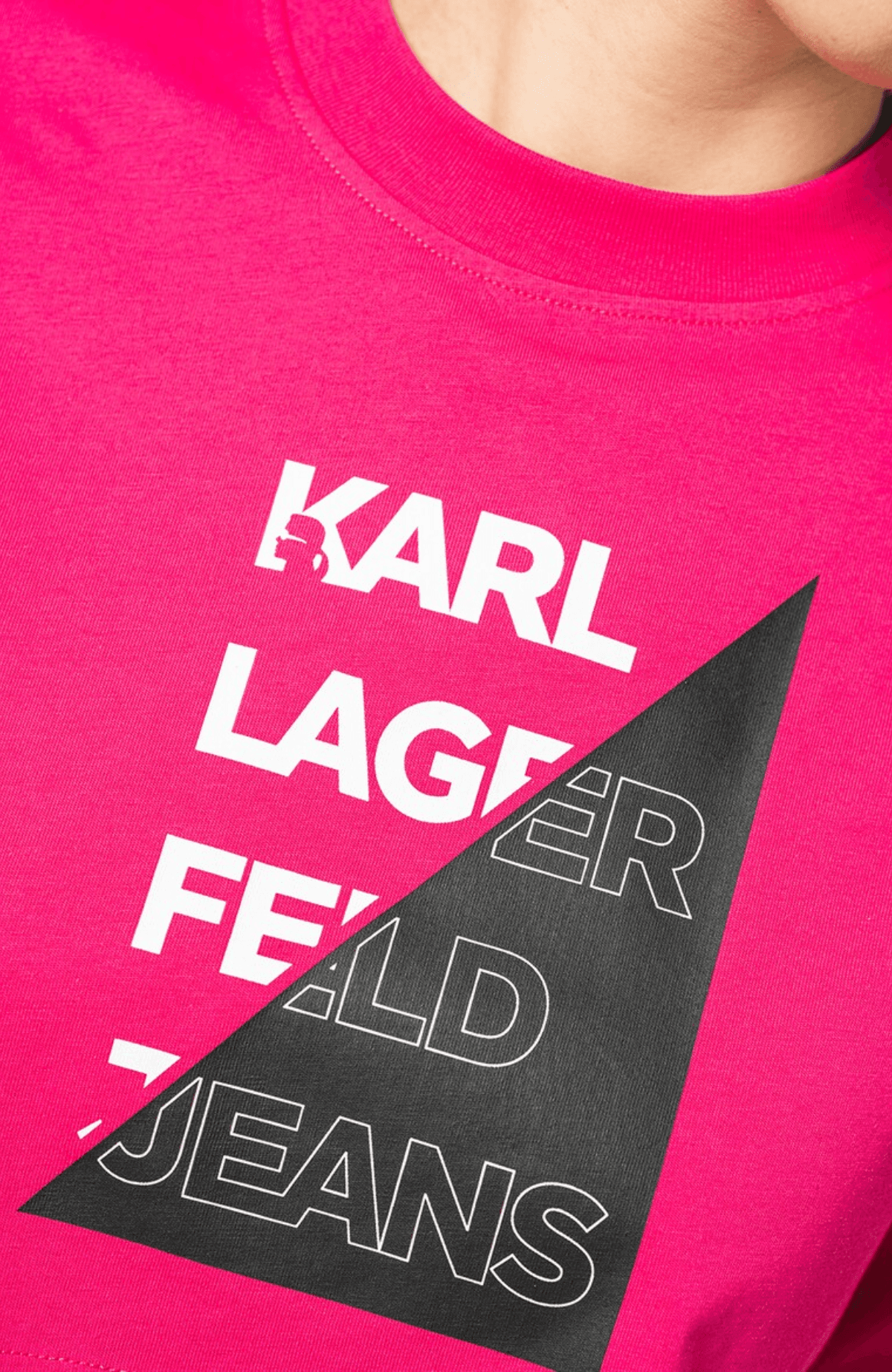 KLJ Cropped Cut Logo Sslv Tee