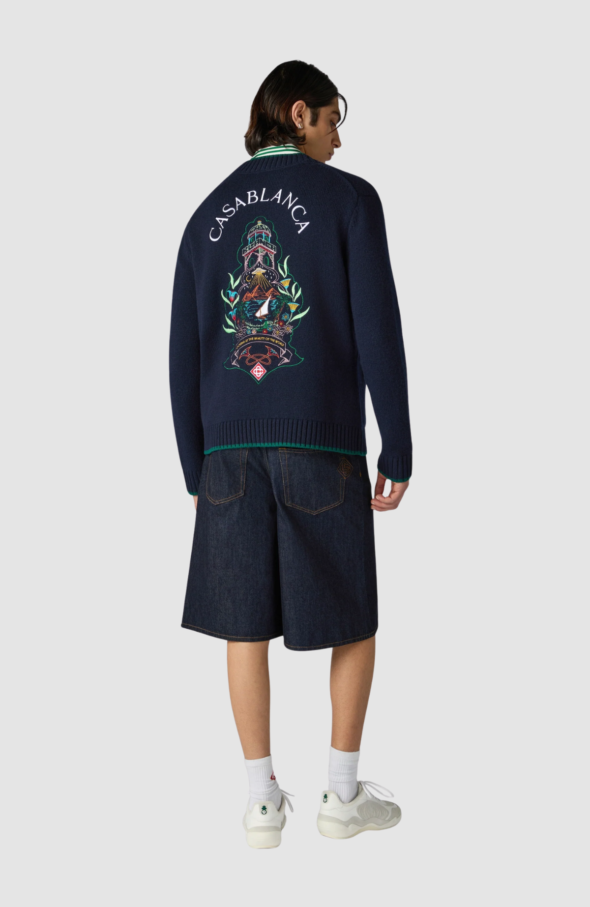 Hotel Emblem Embroidered Cardigan