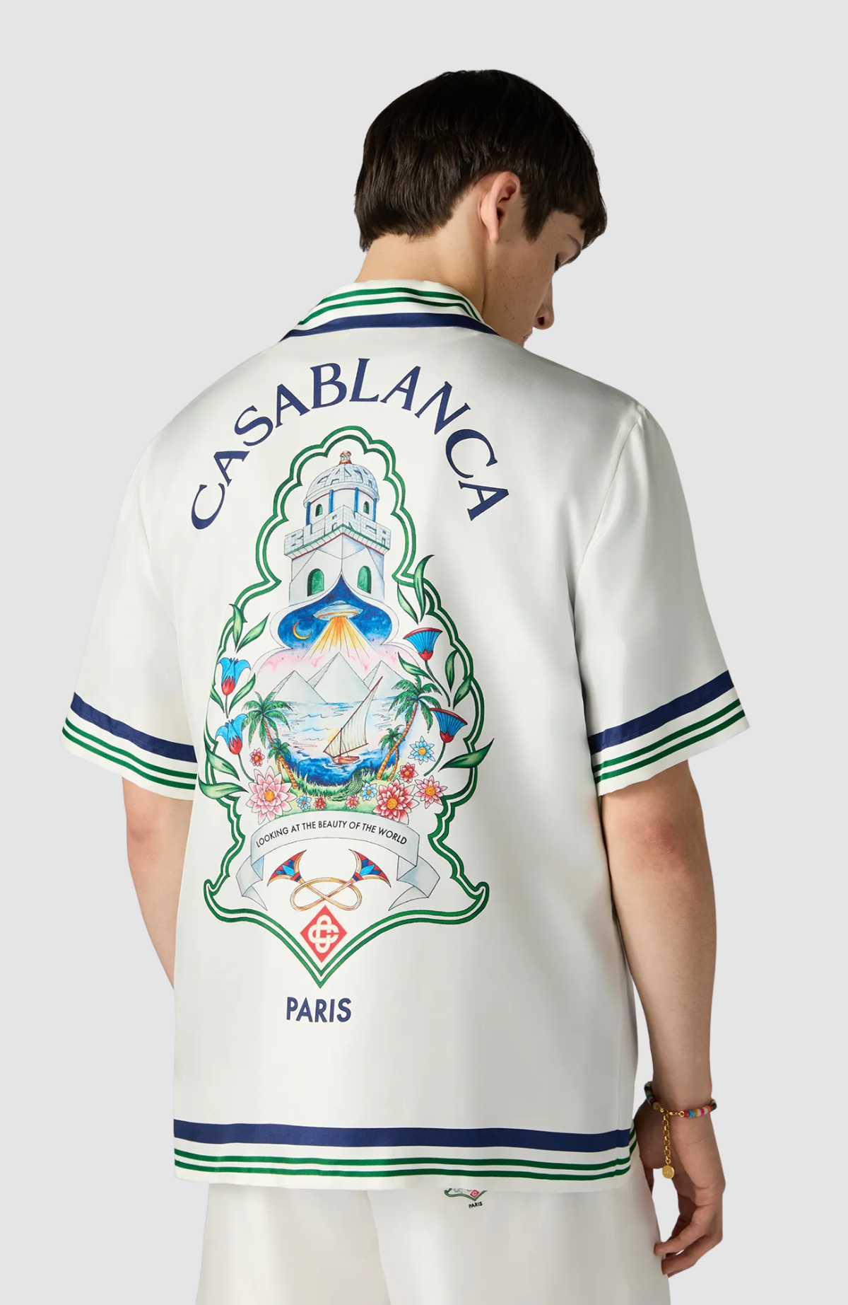 Hotel Emblem Cuban Collar Ss Shirt