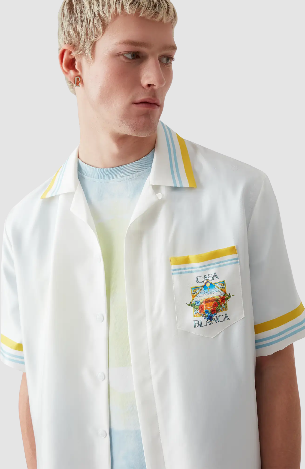 Tennis Landscape Cuban Collar SS Shirt