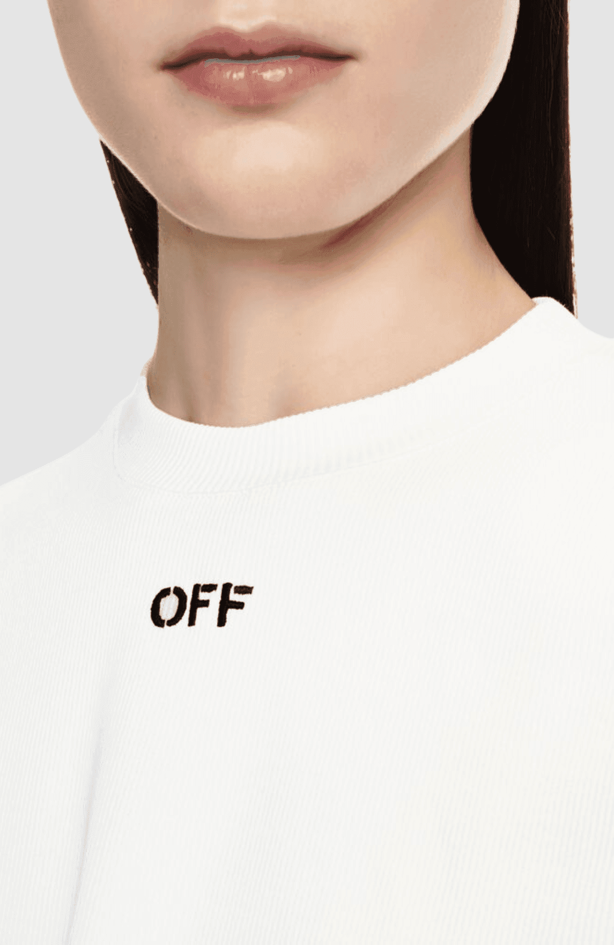 Off Stamp Rib Cropped Tee