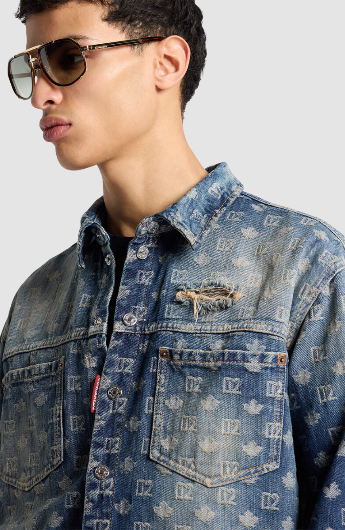 D2 Monogram Denim Carpenter Shirt