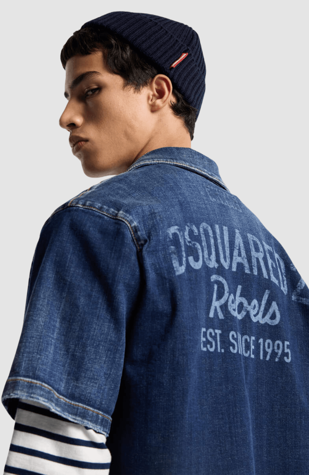 Dark Wash Short Sleeves Shirt