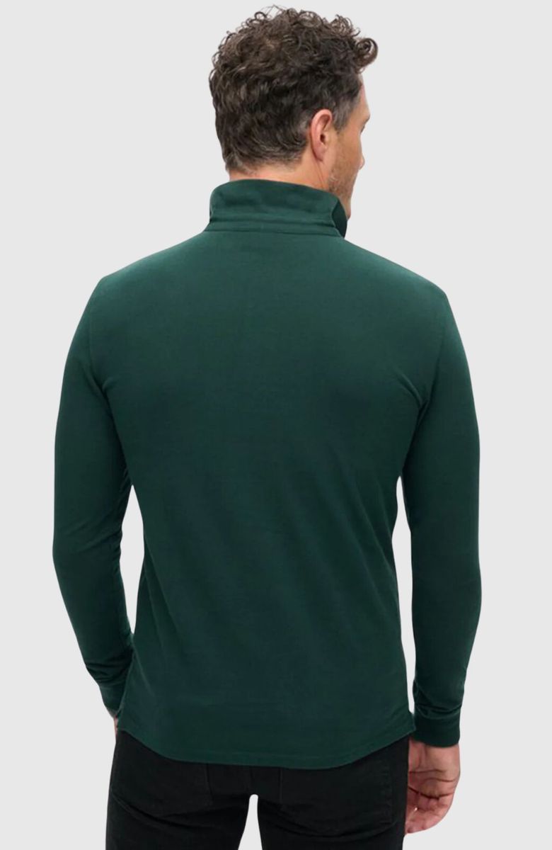 Cotton Long Sleeve Pique Polo