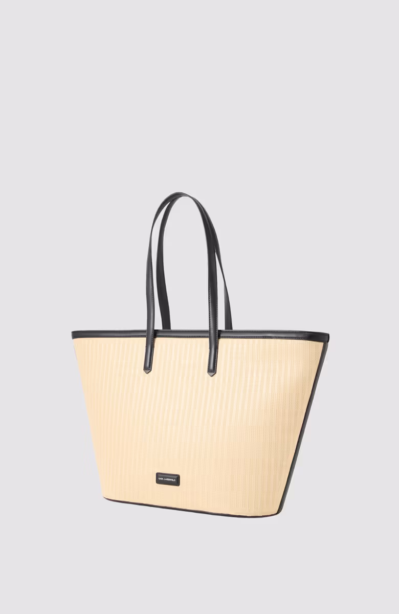 K/Signature Raffia Md Tote