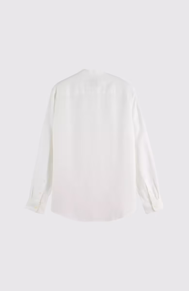 Core - Linen Shirt Ls Stand Up Collar