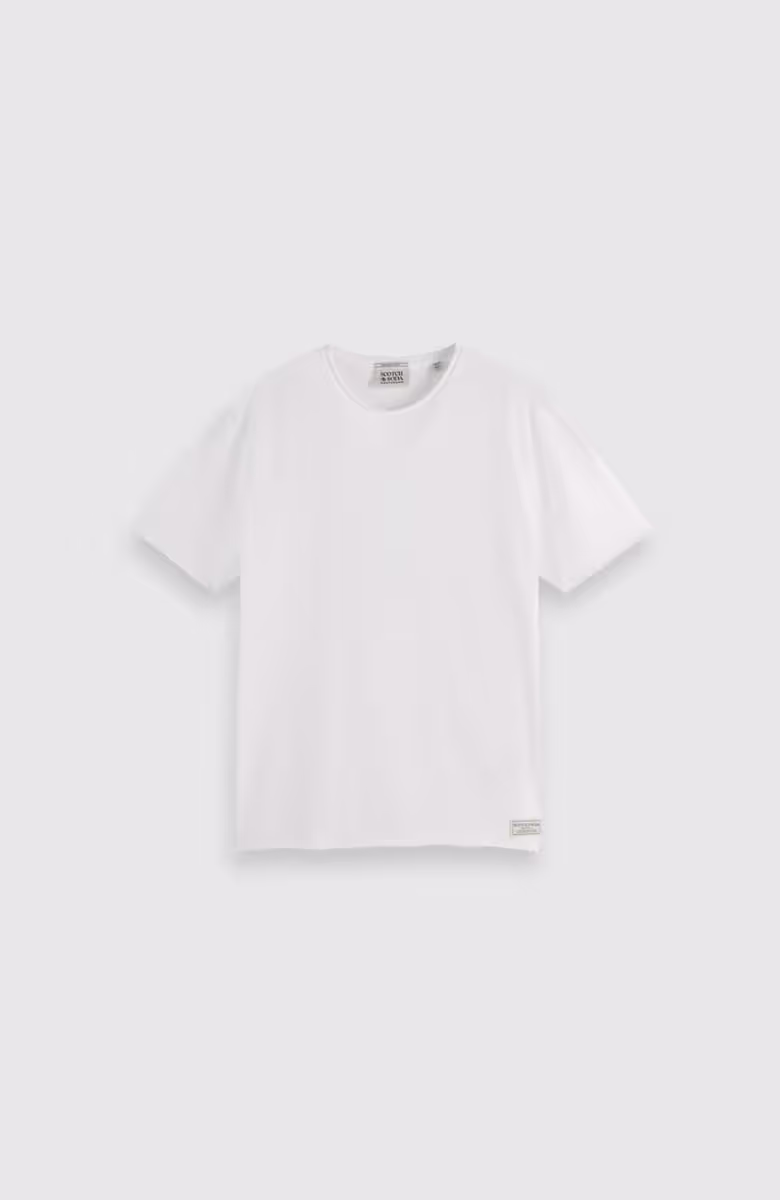 Raw edge relaxed fit t-shirt
