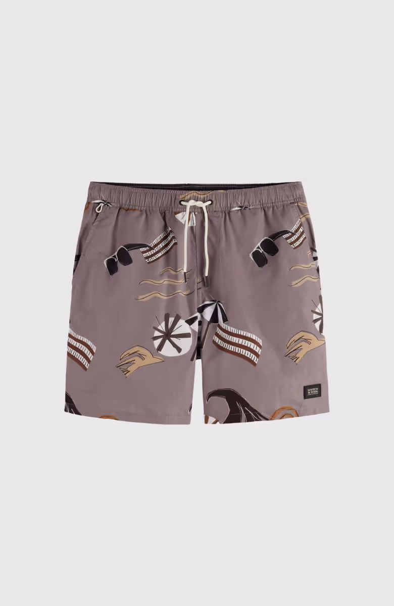 Printed Mid-Length Swimshort