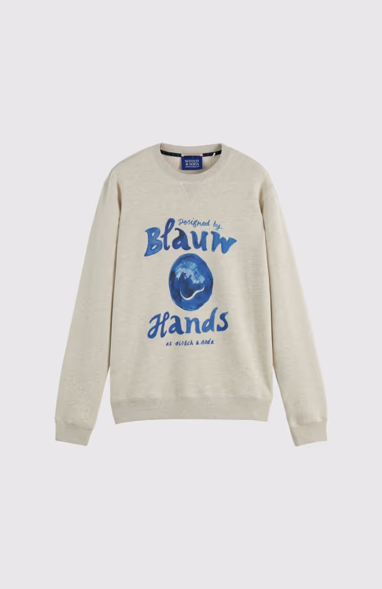 Denim Washed Artwork Sweatshirt
