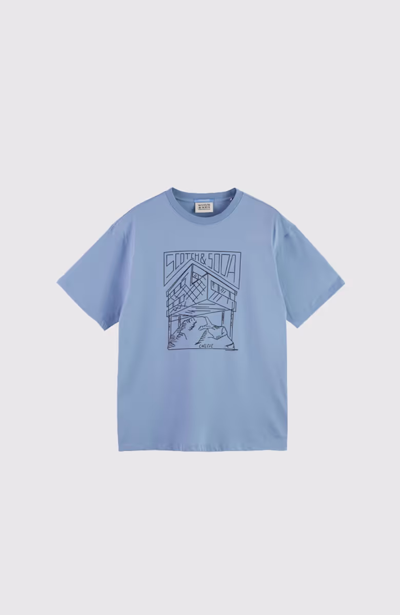Relaxed Fit Scotch & Soda Logo T-Shirt