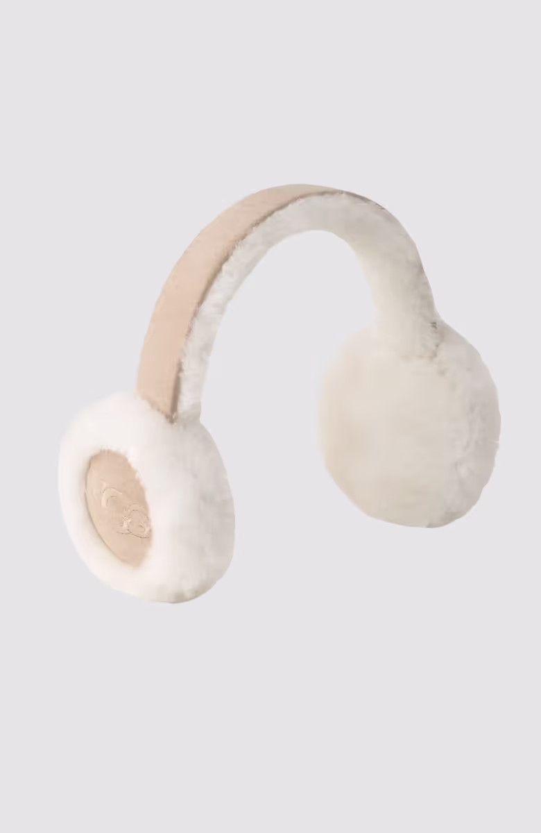 Sheepskin Embroidery Earmuff