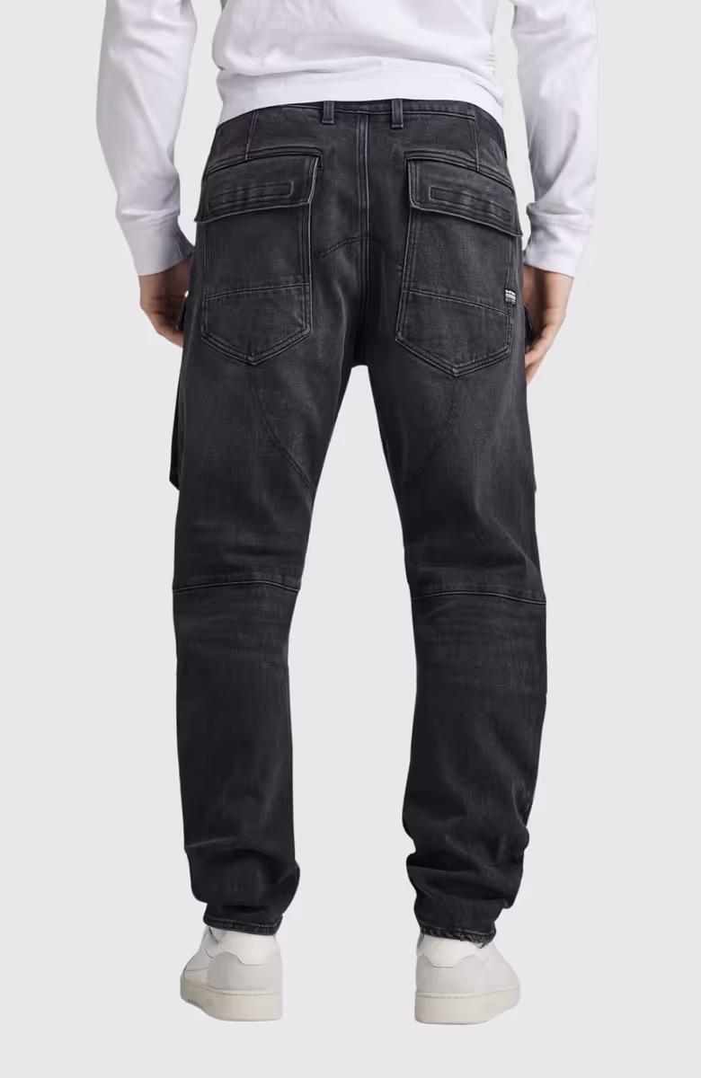 3D Straight Tapered Denim Cargo