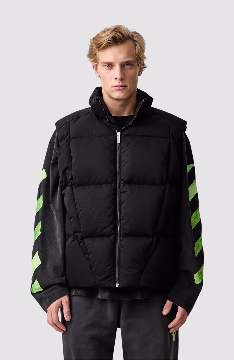 Bookish Nyltwill Sleeveless Racng Puffer