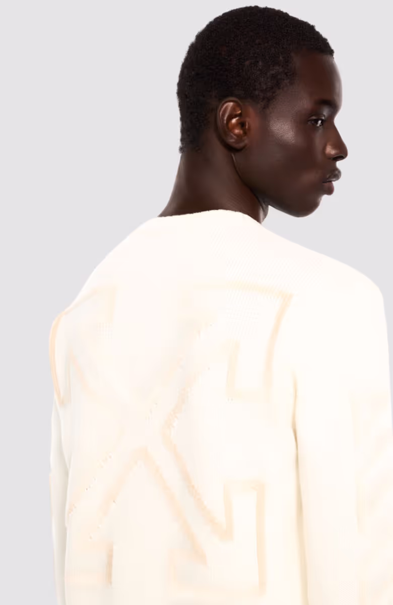 Diag Arrow Fuzzy Knit Crewneck