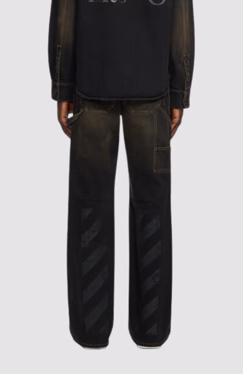 Half Arrow Flare Carpenter Jeans