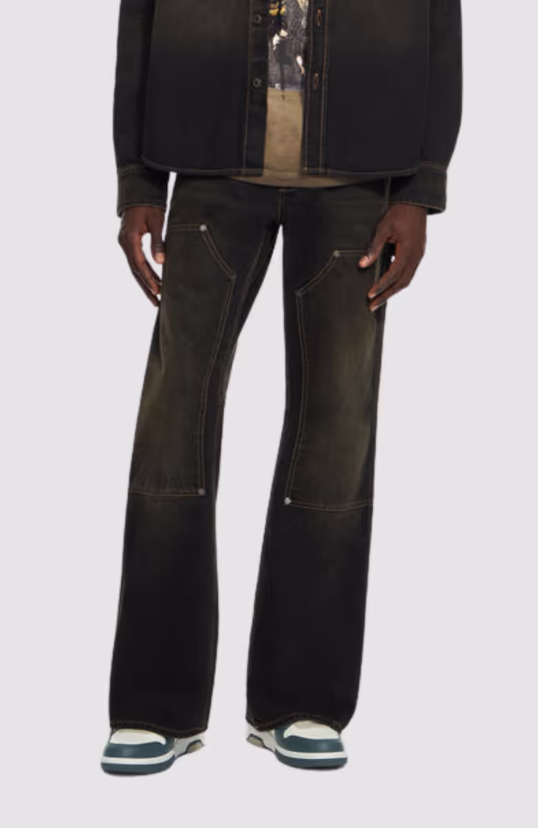 Half Arrow Flare Carpenter Jeans
