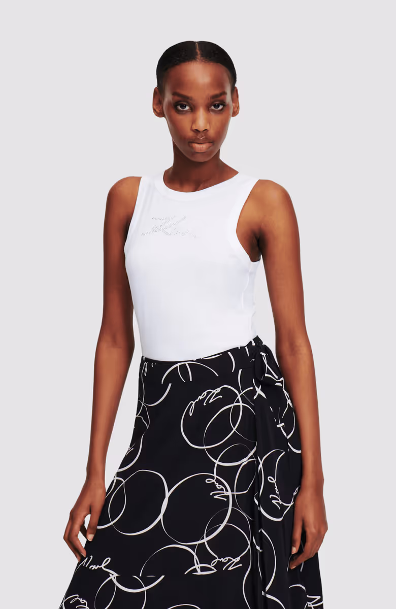 Karl Rhinestone Tank Top