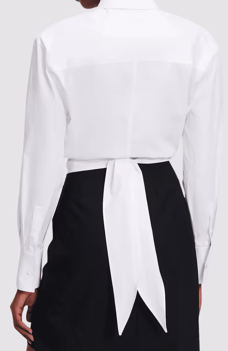 Cropped D Ring Poplin Shirt