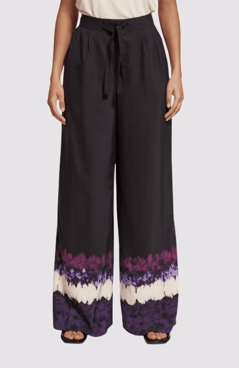 Eleni - high rise wide leg pyjama pants