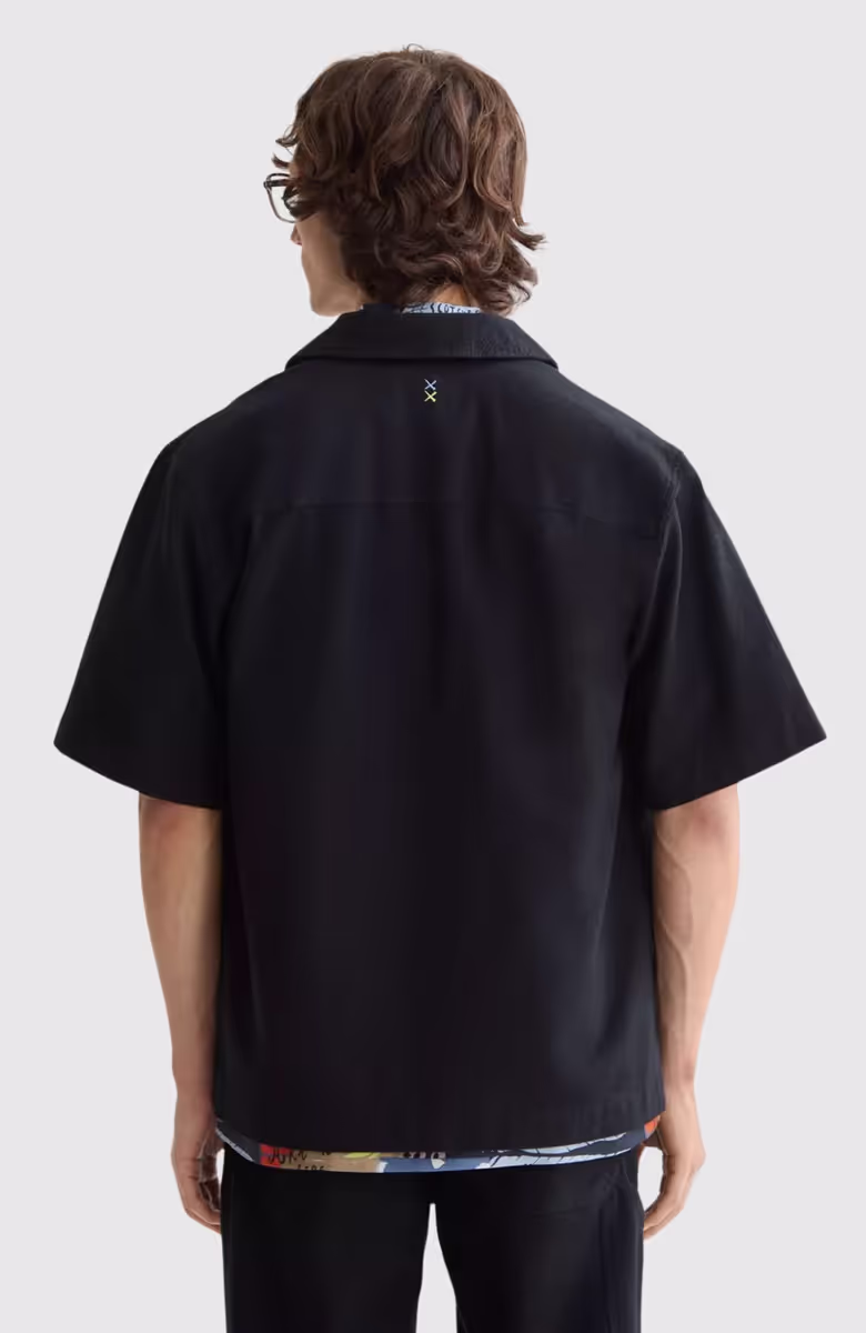 Structured Cotton Short-Sleeved Shirt