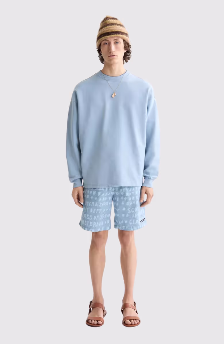 Printed Longer-Length Swim Shorts
