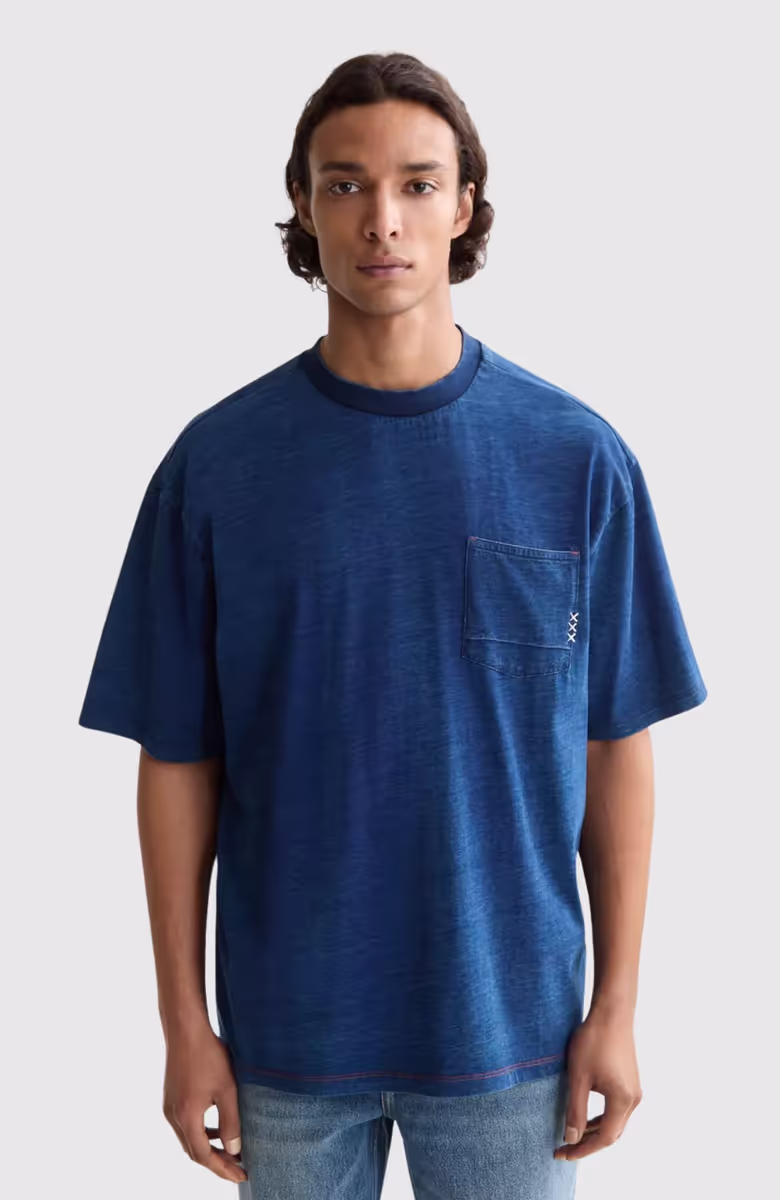 Washed 1 Pocket Indigo T-Shirt