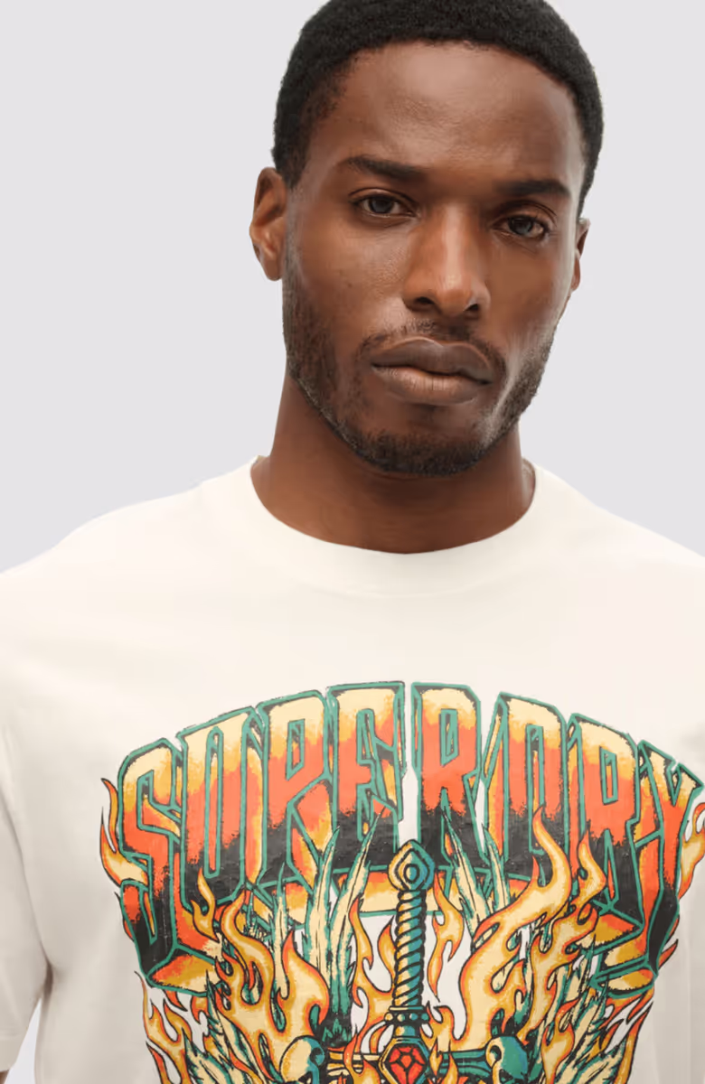 BIKER ROCK GRAPHIC LOOSE TEE