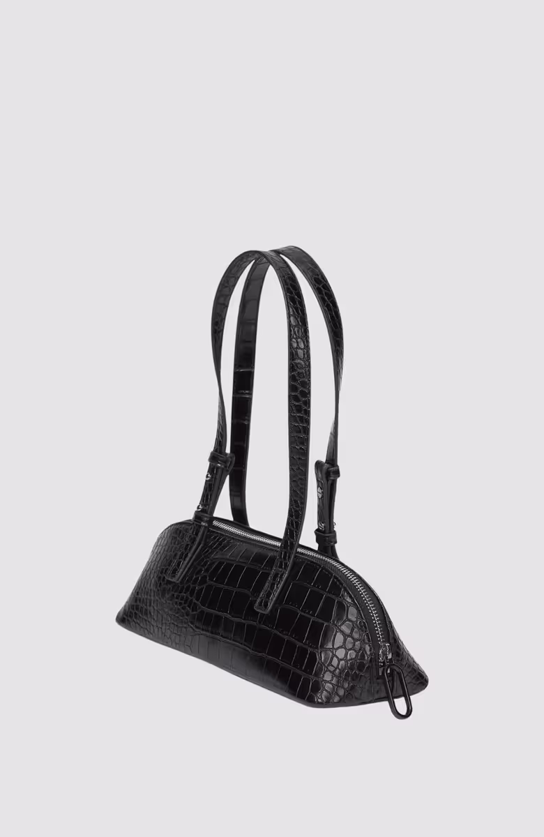 KLJ Logo Elongated Bag Croco