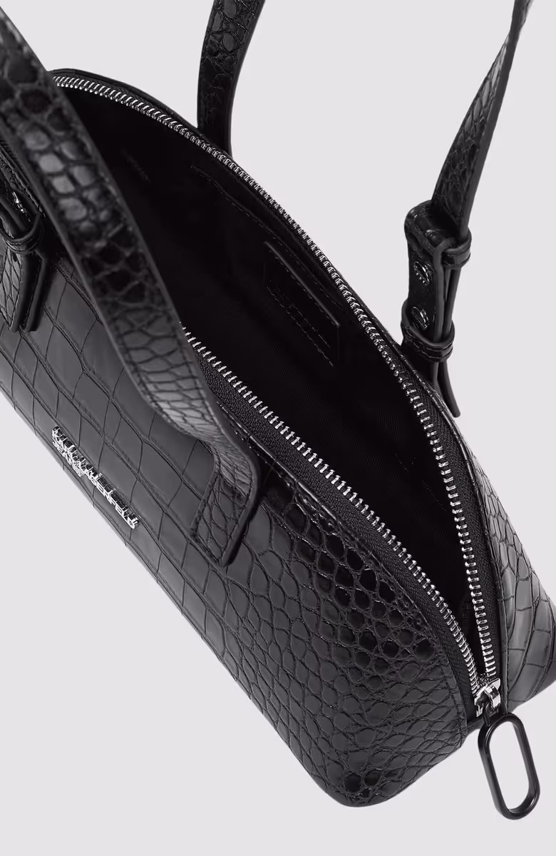 KLJ Logo Elongated Bag Croco