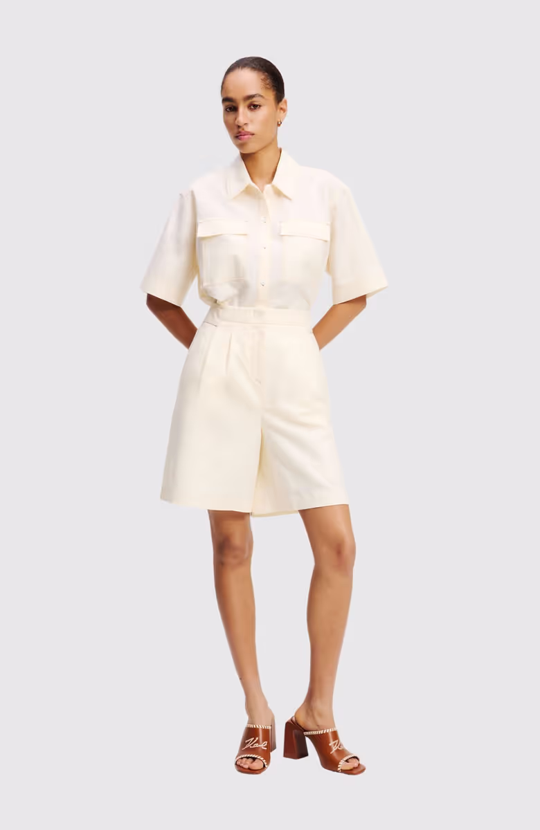 Linen Blend Shorts