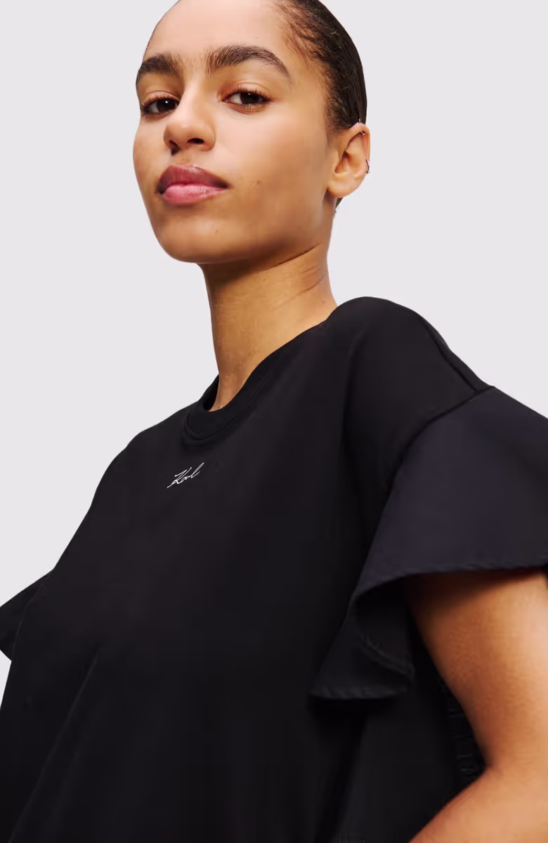 Fabric Mix T-Shirt Dress